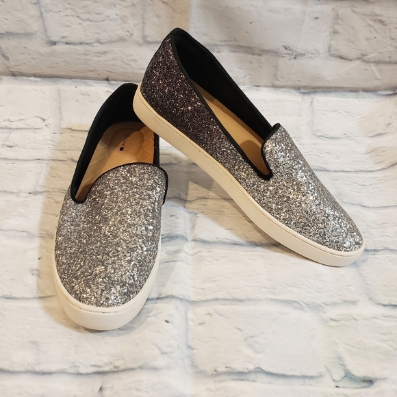 Birdies Glitter Ombré Swift Sneakers in Crushed Chrome - Picture 1 of 10